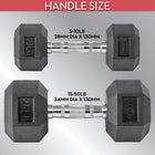 LifeLine Hex Rubber Dumbbell Set, 150lbs, 200 lbs, 380lbs & 550lbs