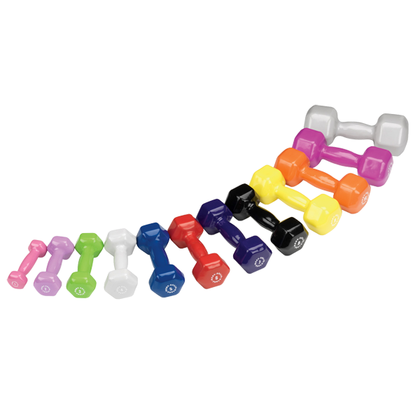 Body Solid Tools BSTVDS164 Vinyl Dumbbells Set (1-15 Lb)