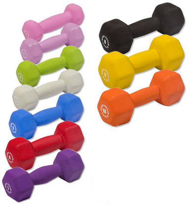 Body Solid BSTNDS110 Neoprene Dumbbell Set 1-10lb