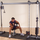 Body Solid Cable Crossover w/Flat Incline Decline Bench & Medicine Ball Package