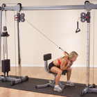 Body Solid Cable Crossover w/Flat Incline Decline Bench & Medicine Ball Package