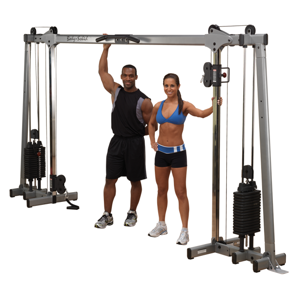 Body Solid Cable Crossover w/Flat Incline Decline Bench & Medicine Ball Package