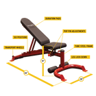 Body-Solid GFID100 Bench & BFFT10 Home Gym Functional Trainer w/190 lb Stack Package