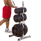Body Solid GOWT Olympic Plate Tree & Bar Holder