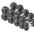 LifeLine Hex Rubber Dumbbell Set, 150lbs, 200 lbs, 380lbs & 550lbs