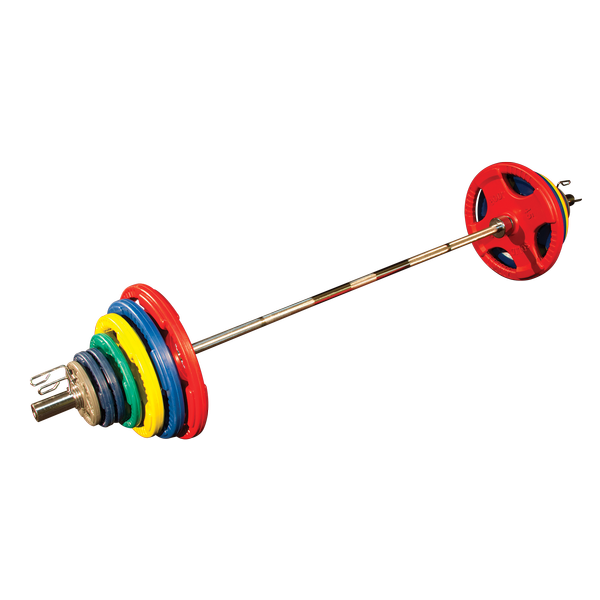 Body Solid ORCT255 Colored Rubber Grip Olympic Plate Set 255lb