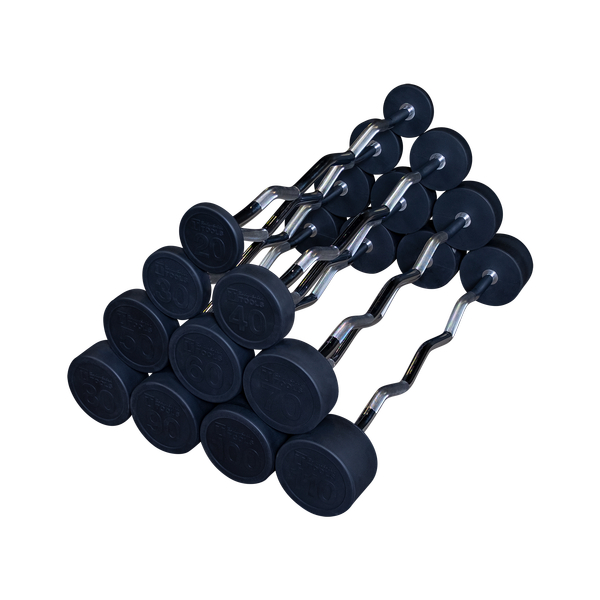 Body Solid Tools SBZ Fixed-Weight EZ Curl Barbells