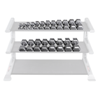 Body Solid SDS650 Hex Dumbbell Set Gray 55-75lb
