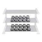 Body Solid SDS900 Hex Dumbbell Set Gray 80-100lb
