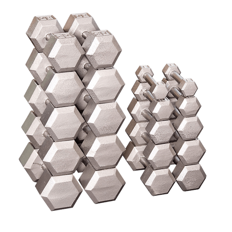 Body Solid SDS550 Hex Dumbbell Set Gray 5-50lb