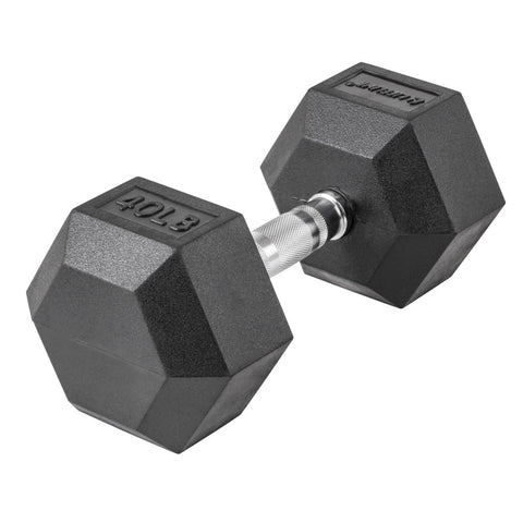 LifeLine 40LB Hex Rubber Dumbbell