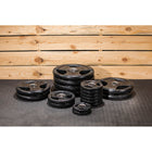 LifeLine Rubber Coated Grip Olympic Plate Weight Set
