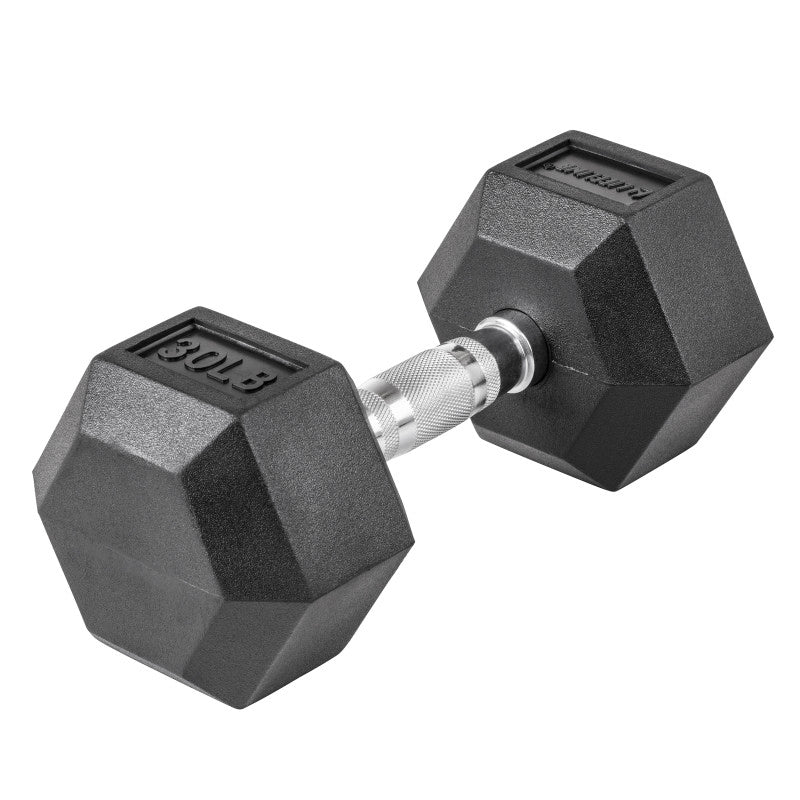 LifeLine 30LB Hex Rubber Dumbbell