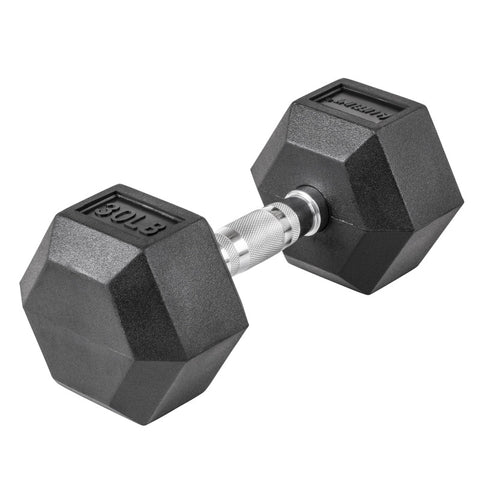 LifeLine 30LB Hex Rubber Dumbbell
