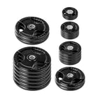 LifeLine Rubber Coated Grip Olympic Plate Weight Set