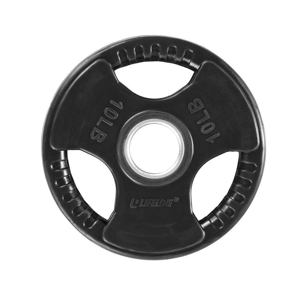 LifeLine 10LB Pro Rubber Olympic Grip Plate
