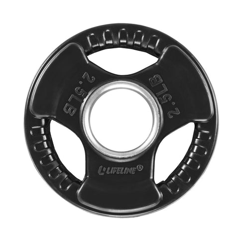 LifeLine 2.5LB Pro Rubber Olympic Grip Plate