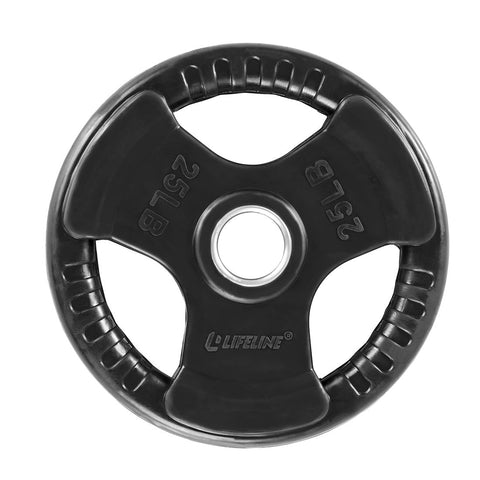 LifeLine 25LB Pro Rubber Olympic Grip Plate