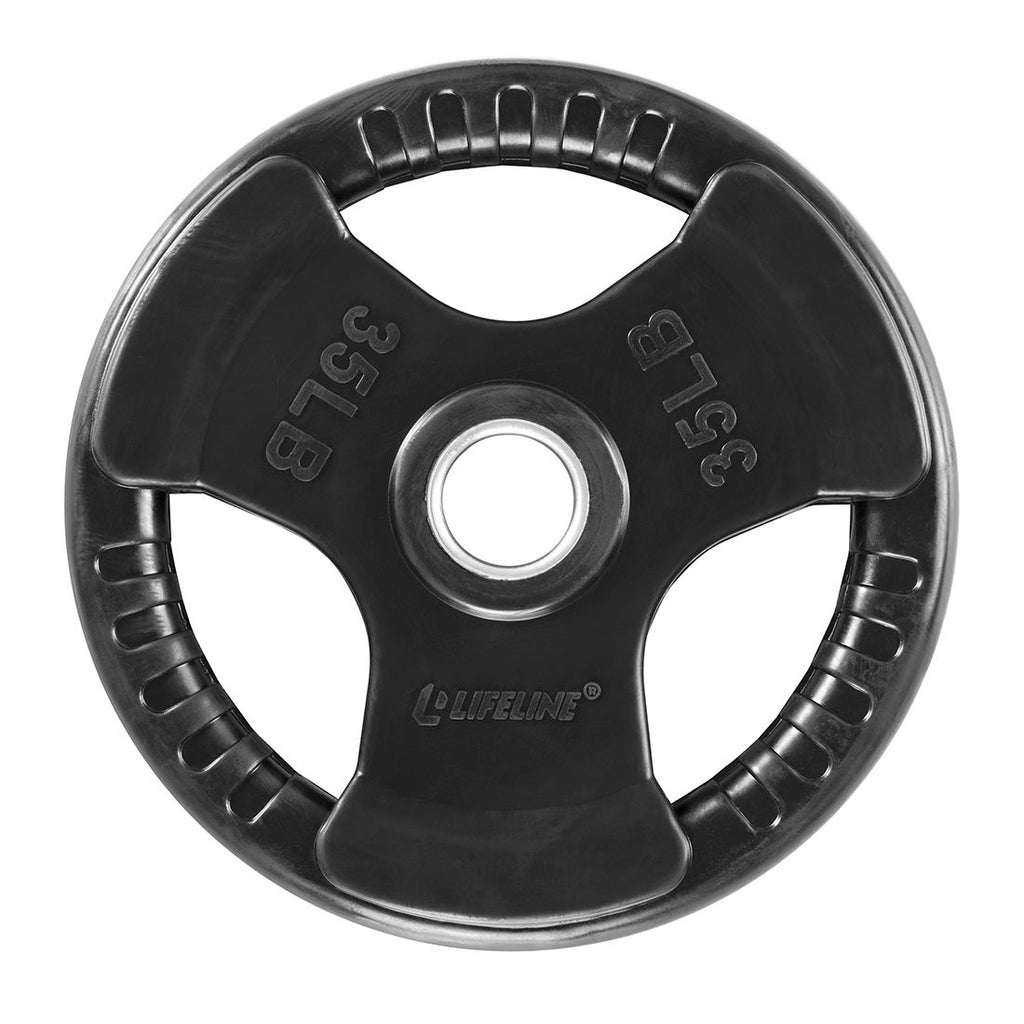 LifeLine 35LB Pro Rubber Olympic Grip Plate