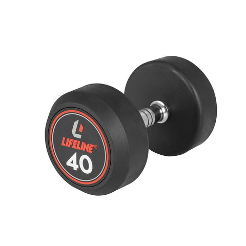 LifeLine 40LB Pro Round Rubber Dumbell