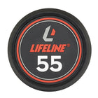 LifeLine 55LB Pro Round Rubber Dumbell