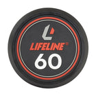 LifeLine 60LB Pro Round Rubber Dumbell