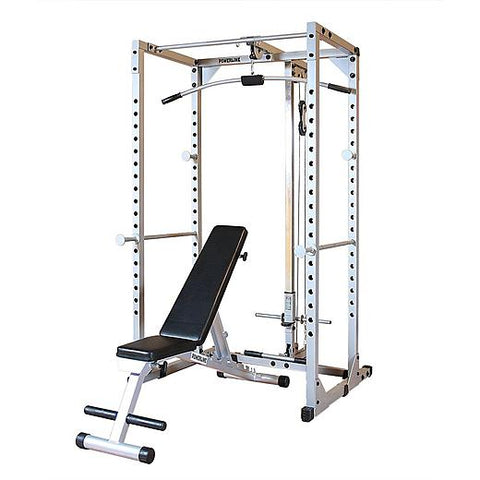 Powerline PPRPACK Power Rack with Bench & Lat Attach Package