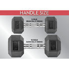 LifeLine 45LB Hex Rubber Dumbbell