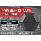 LifeLine 30LB Hex Rubber Dumbbell
