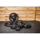 LifeLine Rubber Coated Grip Olympic Plate Weight Set