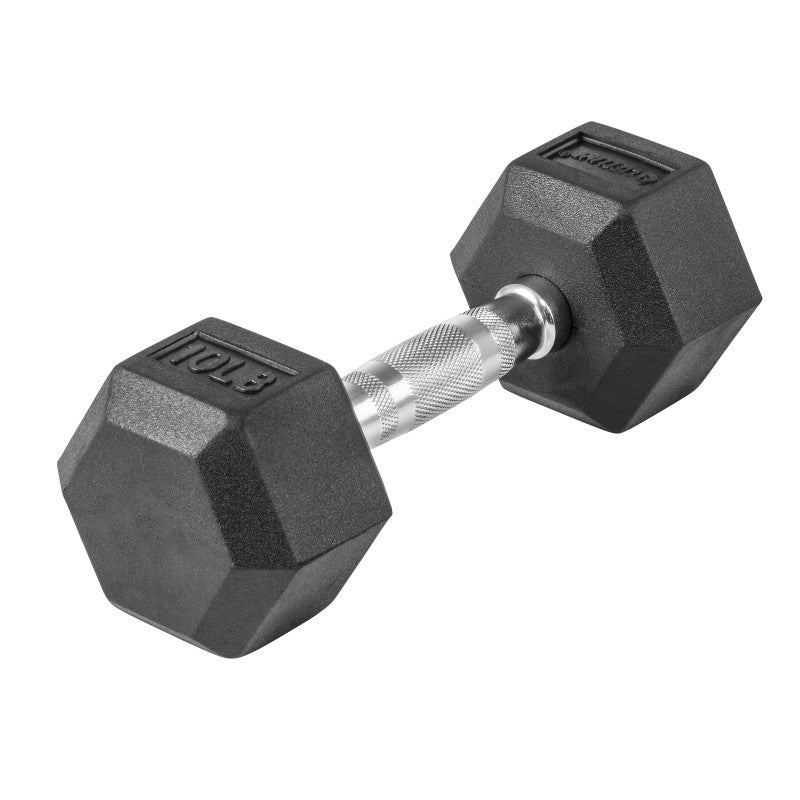 LifeLine 10LB Hex Rubber Dumbbell