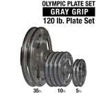 Body Solid OPT Gray Grip Cast Iron 2" Olympic Plates 120lbs
