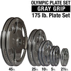 Body Solid OPT Gray Grip Cast Iron 2" Olympic Plates 175lbs