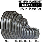 Body Solid OPT Gray Grip Cast Iron 2" Olympic Plates 355lbs
