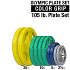 Body Solid ORC Rubber Color Grip 2" Olympic Plates 105lb