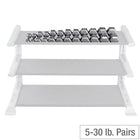 5-30 lb. Iron Hex Dumbbell Set of 12