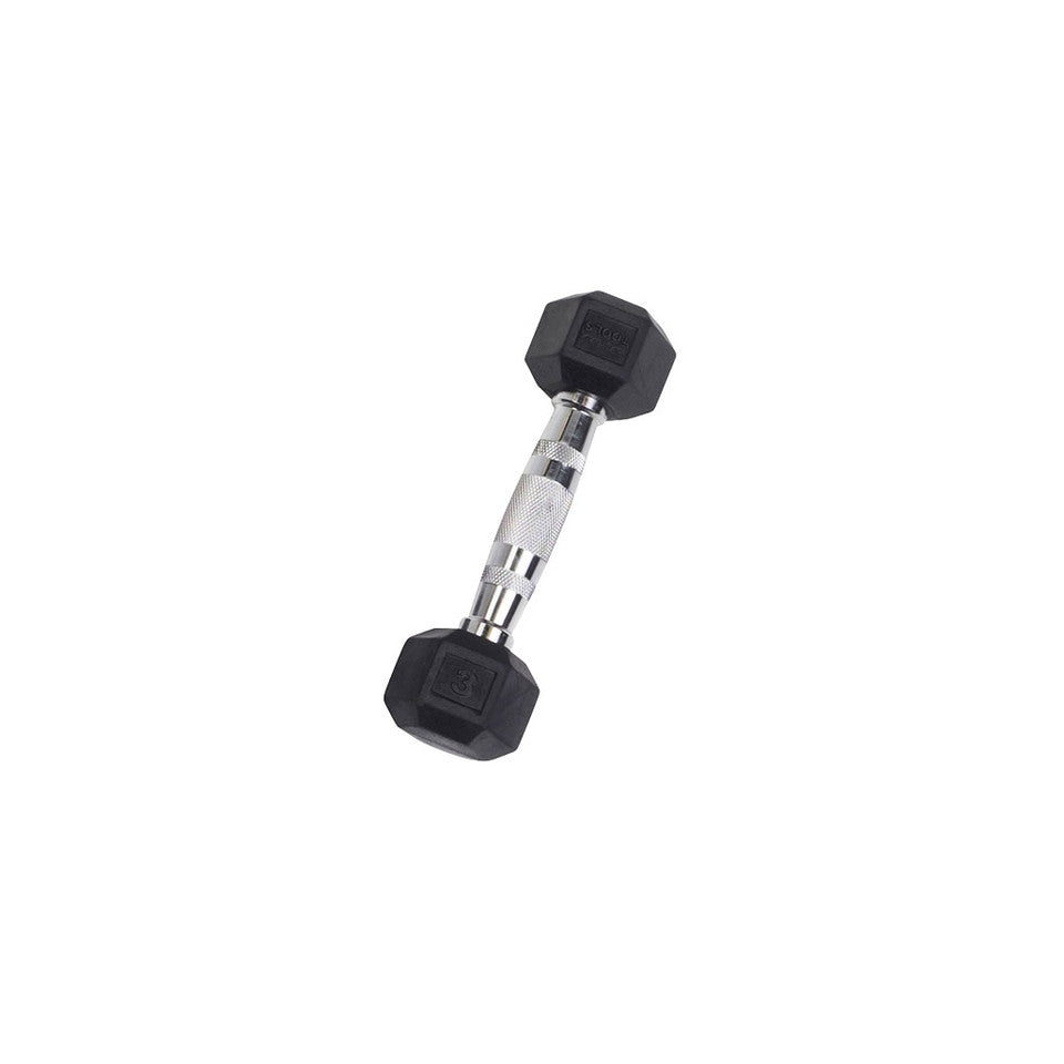 3 lb. Rubber Hex Dumbbell