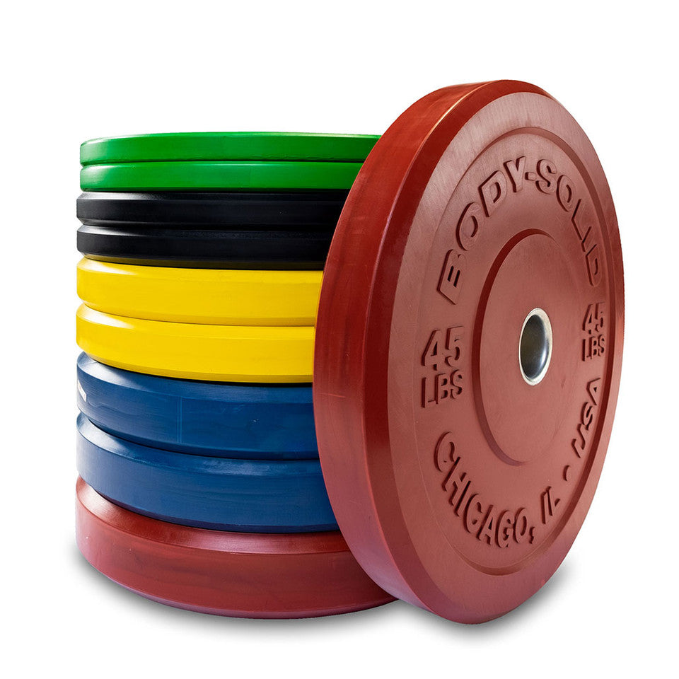 Body Solid OBPXC Color Bumper Plates 260lb