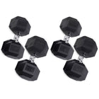 105-120 lb. Rubber Hex Dumbbell of 8