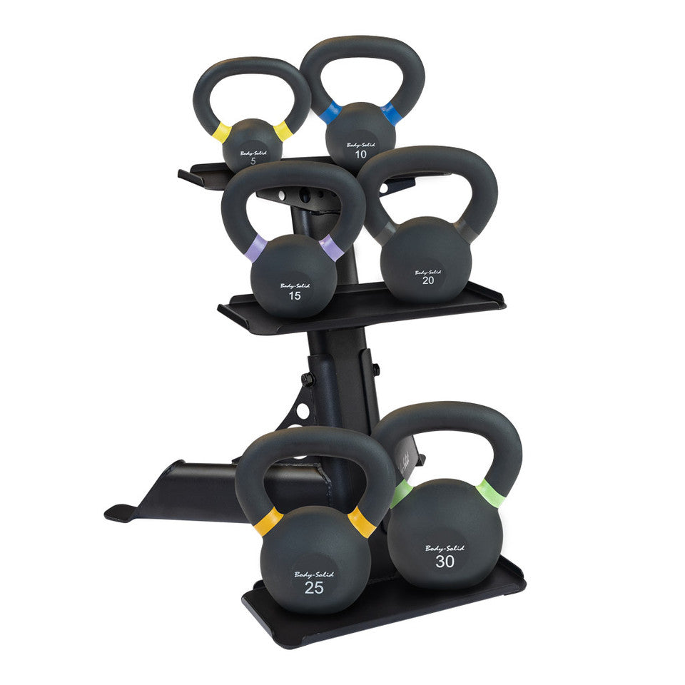 Body Solid KBRS105PACK 5-30 lb. Powder Coat Kettlebell Package