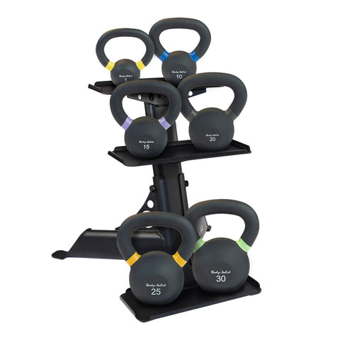 Body Solid KBRS105PACK 5-30 lb. Powder Coat Kettlebell Package