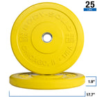 Yellow weight plate with 'Body-Solid' branding on a white background