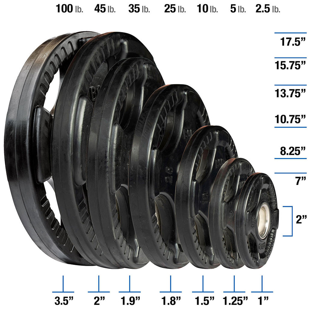 Body Solid ORST255 Rubber Grip Olympic Set 255lb (plates only)