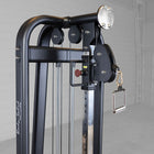 Gym machine with visible branding on a gray background