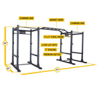 Body Solid Pro ClubLine SPR1000SSDB Double Power Racks with Monkey Bars and Safety Straps