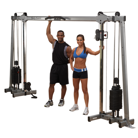 Body Solid Cable Crossover w/Flat Incline Decline Bench & Medicine Ball Package