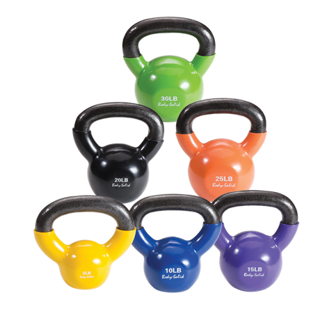 Body Solid KBVS105 Vinyl Kettlebell 5-30lb Set