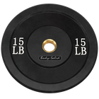 Body Solid ORBLK260 Olympic Rubber Bumper Plates