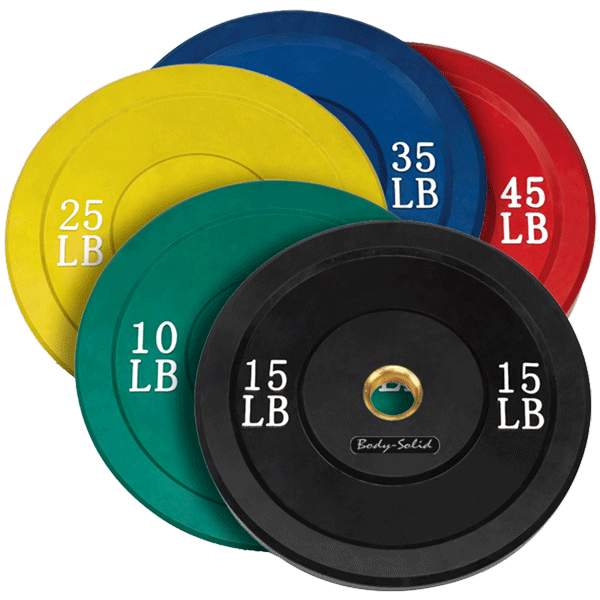 Body Solid ORCOL260 Colored Olympic Rubber Bumper Plates
