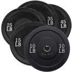 Body Solid ORBLK260 Olympic Rubber Bumper Plates